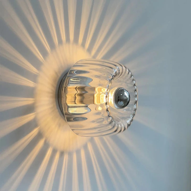 Midnight Orchard – Glass Sunburst Wall Light Bauhaus Furniture