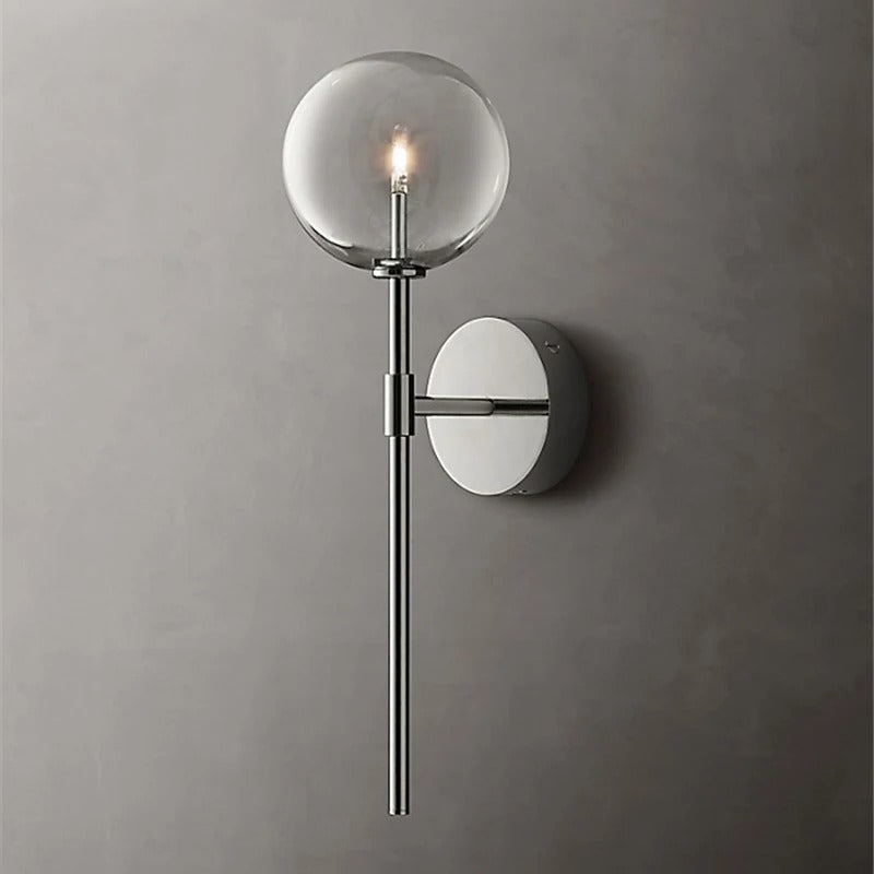 Serene Stone - Retro Clear Glass Wall Lamp