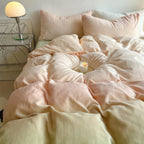 Yara - Pastel Peachy to Green Gradient Fleece Bedding Set