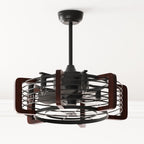 Jacinta - Rustic Farmhouse Ceiling Fan Chandelier
