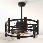 Jacinta - Rustic Farmhouse Ceiling Fan Chandelier
