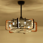Jacinta - Rustic Farmhouse Ceiling Fan Chandelier