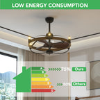 Jacinta - Rustic Farmhouse Ceiling Fan Chandelier