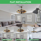 Jacinta - Rustic Farmhouse Ceiling Fan Chandelier