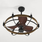 Jacinta - Rustic Farmhouse Ceiling Fan Chandelier