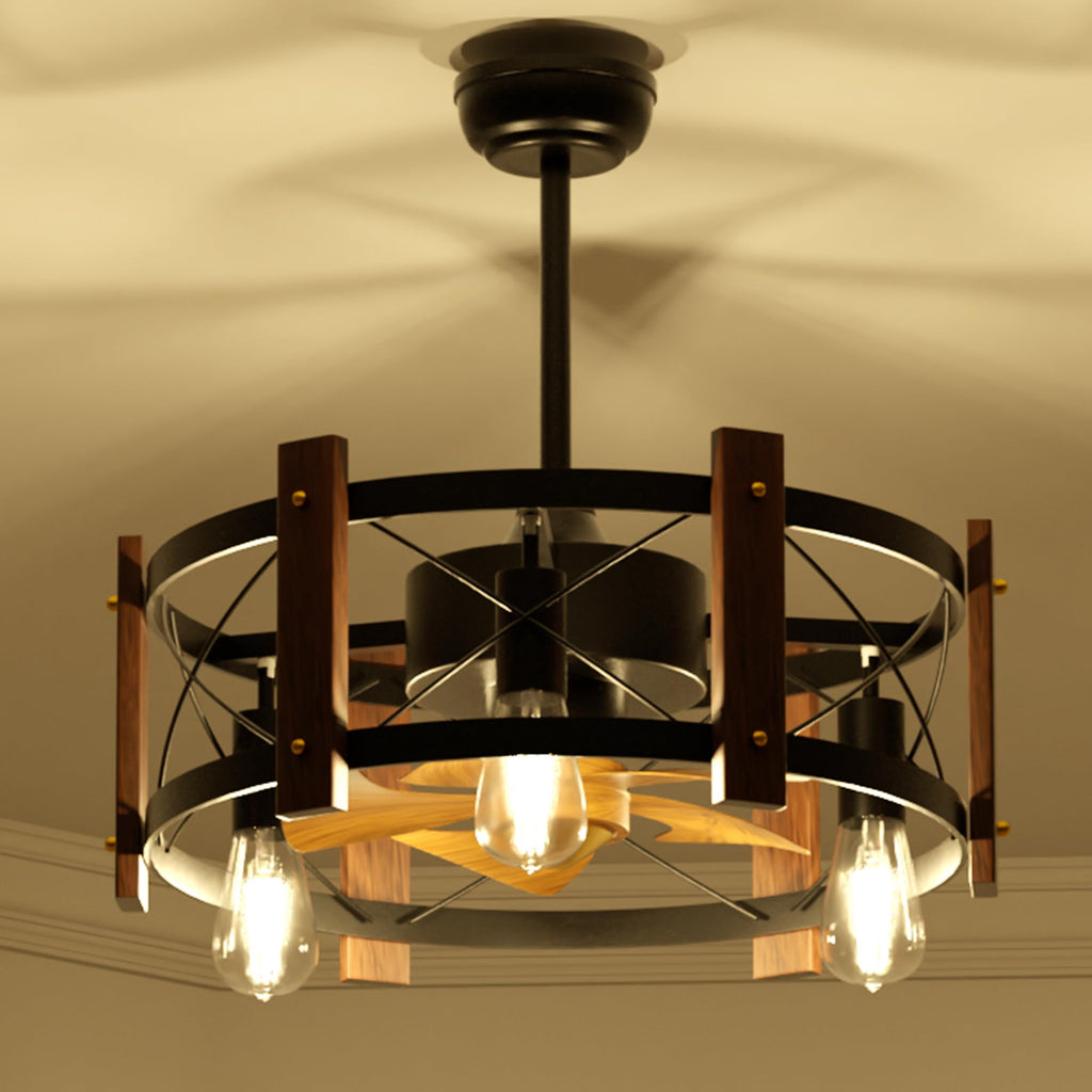 Jacinta - Rustic Farmhouse Ceiling Fan Chandelier