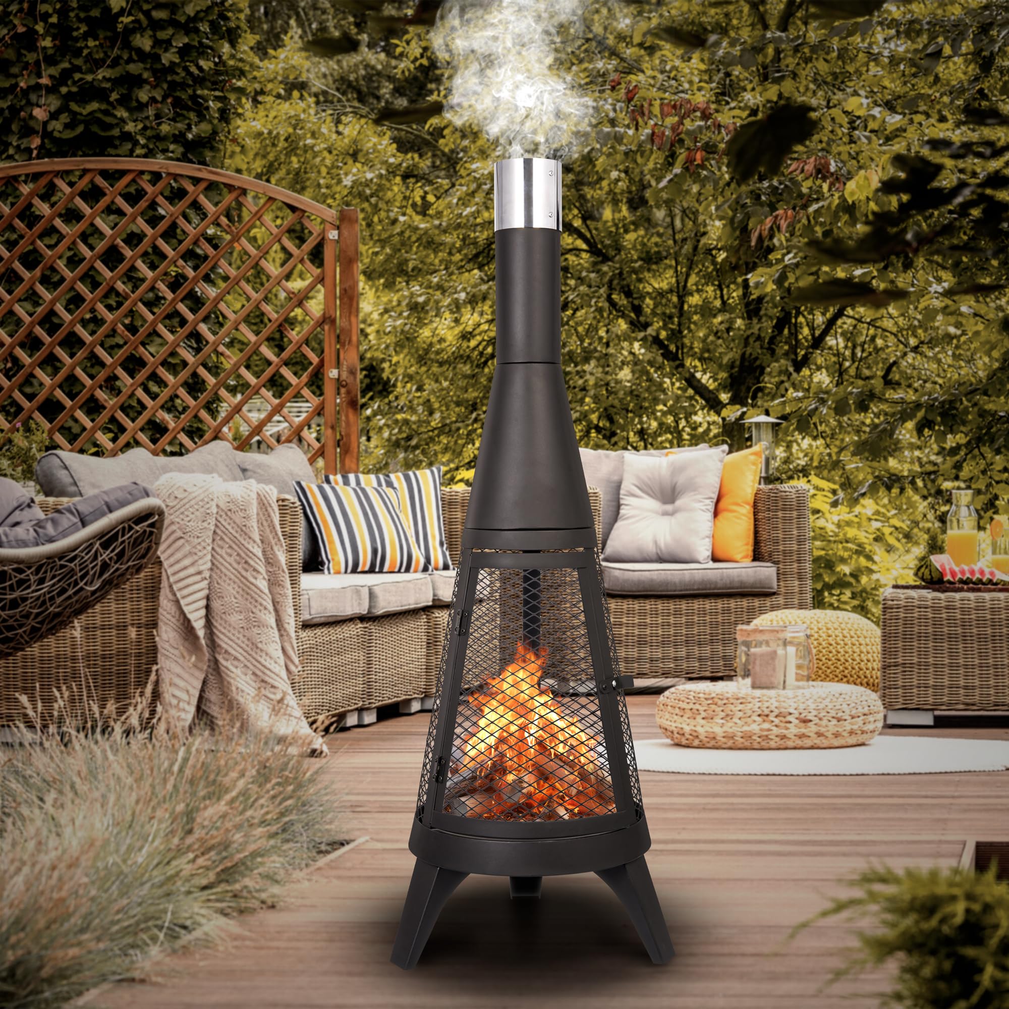 Elara - 47.2" Cast Iron Chiminea
