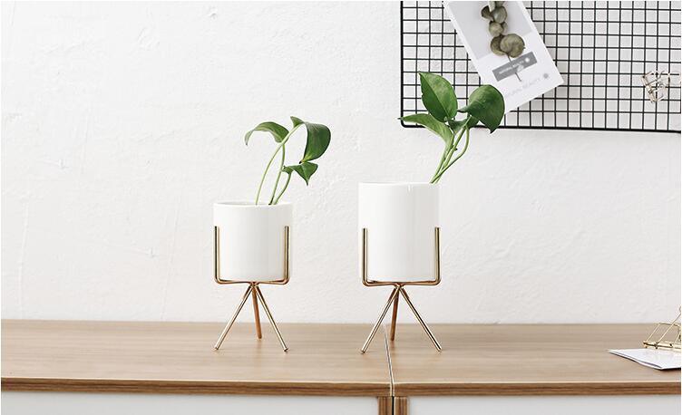Drift Tide - Ceramic Flower Planters with Modern Stand