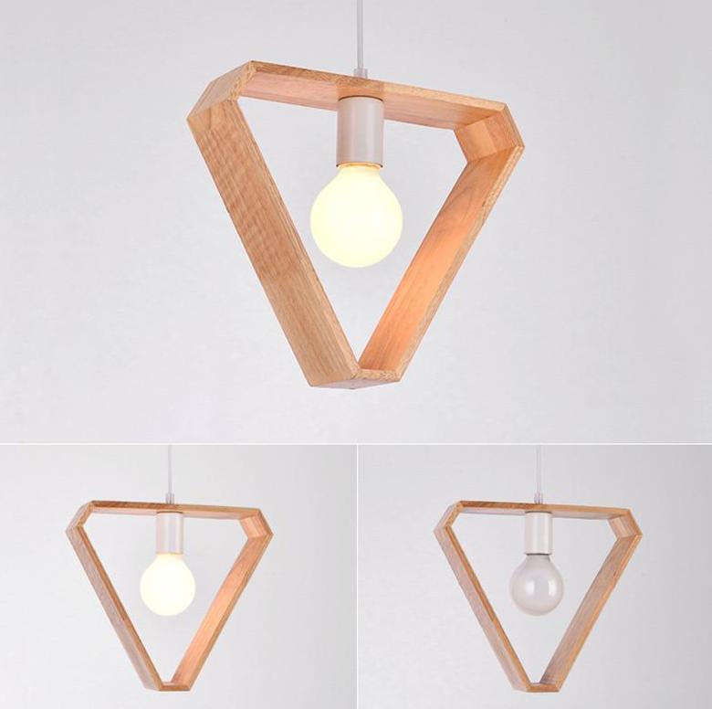 Winter Fern - Geometric Hanging Wooden Lights For Bedroom