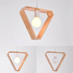 Winter Fern - Geometric Hanging Wooden Lights For Bedroom