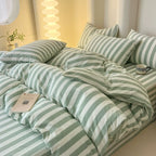 Zane - Simple Pastel Striped Bedding Set