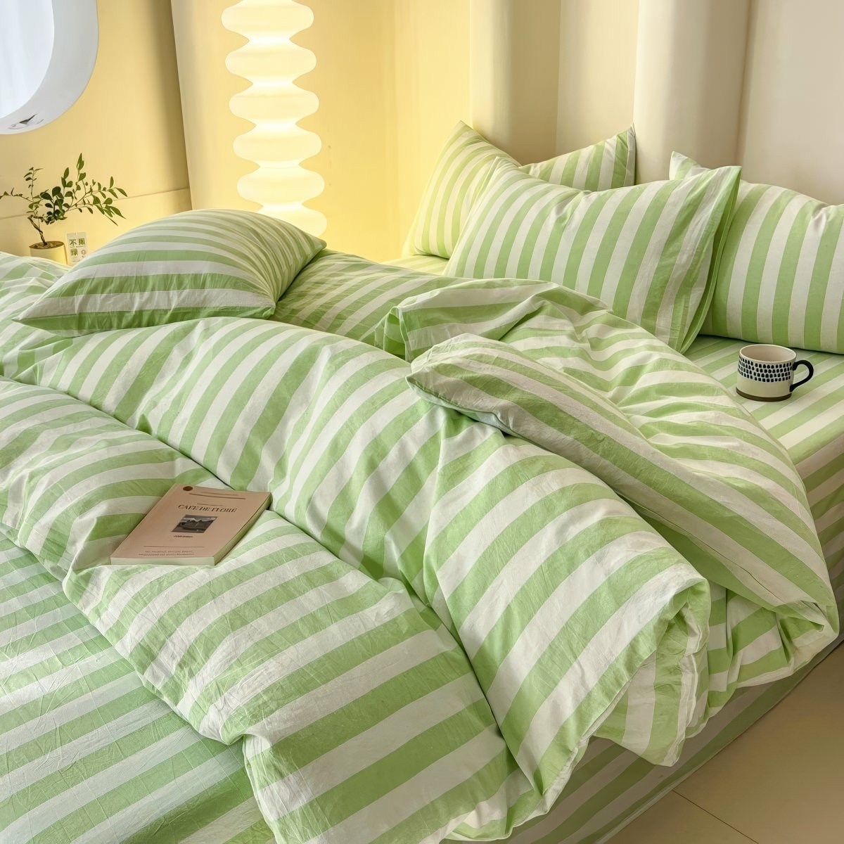 Zane - Simple Pastel Striped Bedding Set