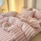 Zane - Simple Pastel Striped Bedding Set