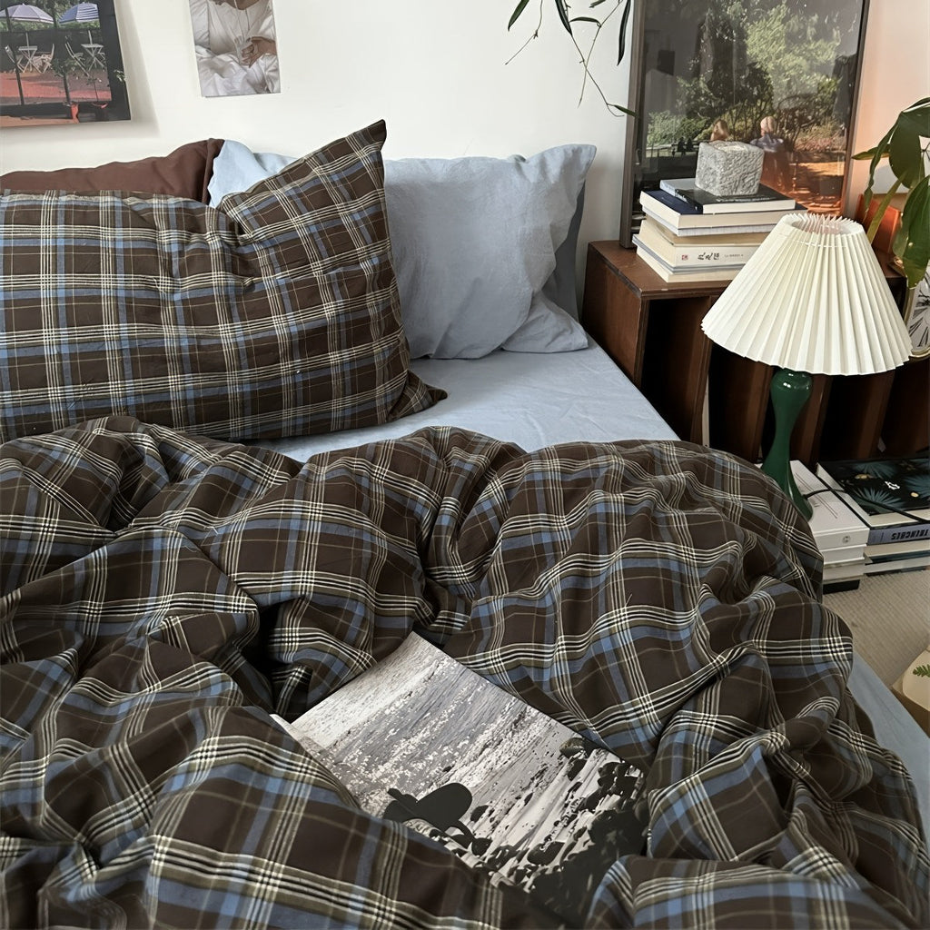 Blake - Vintage Plaid Bedding Set