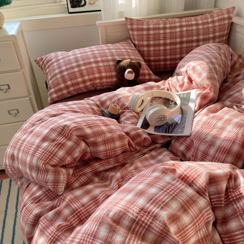 Drift - Vintage Plaid Cottagecore Bedding Set