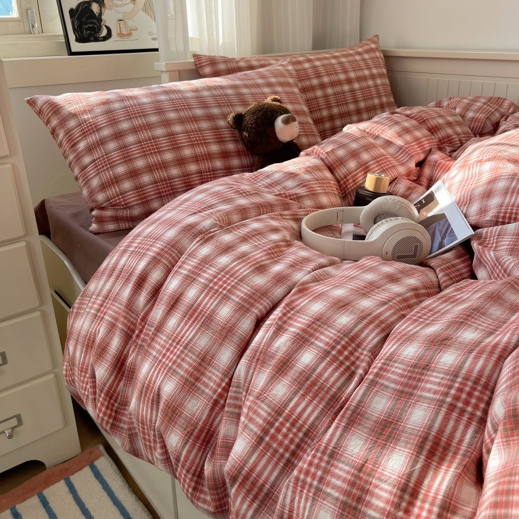 Drift - Vintage Plaid Cottagecore Bedding Set