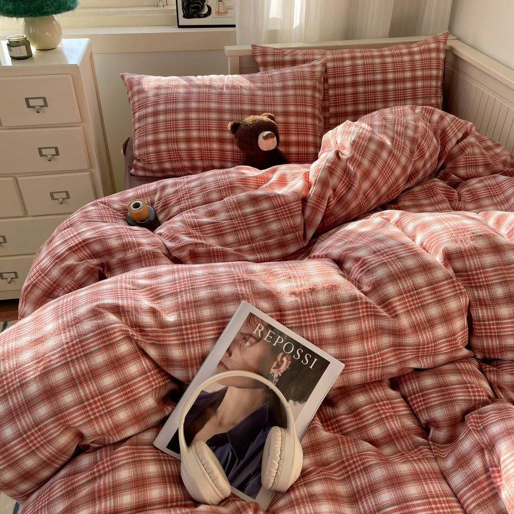 Drift - Vintage Plaid Cottagecore Bedding Set
