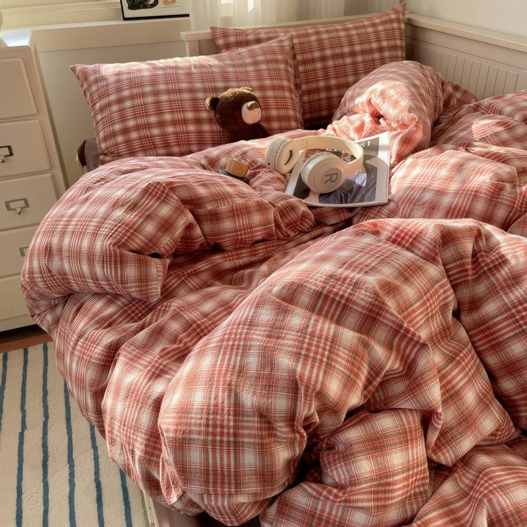 Drift - Vintage Plaid Cottagecore Bedding Set